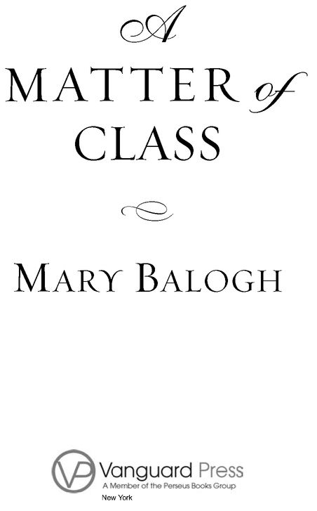 a matter of class by mary balogh